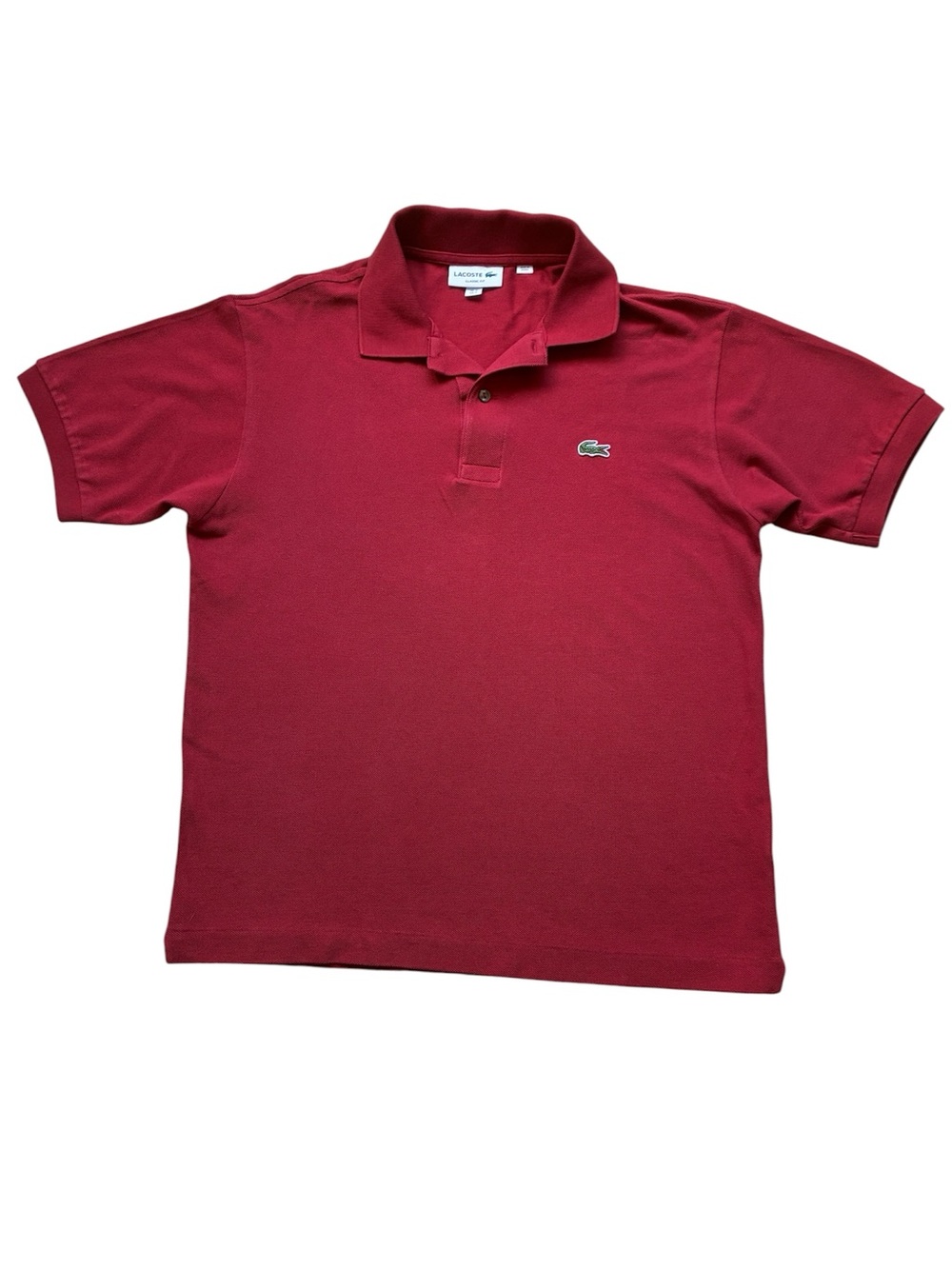 Lacoste Men's Red Polo Shirt Classic Fit 100% Cotton Size 4 / Medium